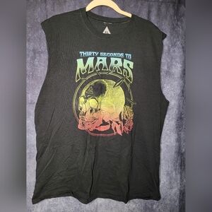 ✨️3/$25✨️ Black Unisex Sleeveless Tee Thirty Seconds To Mars Concert Merch